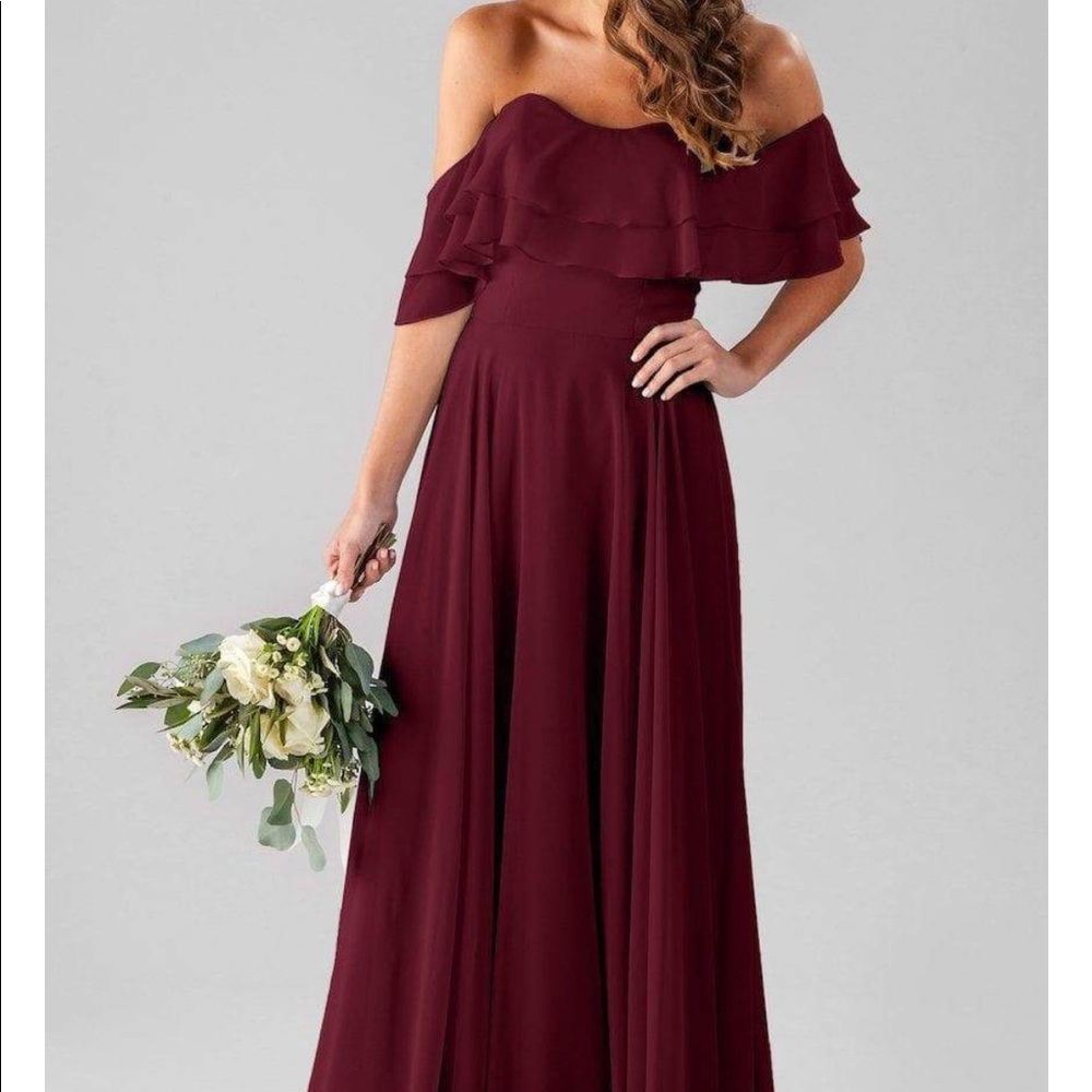 Kennedy Blue Allison bridesmaid dress, color Bordeaux, size 6